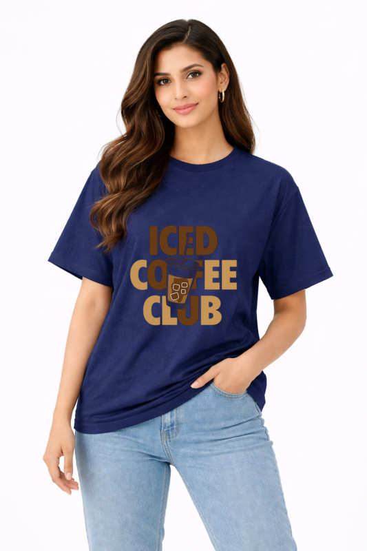 Iced Coffee Club Graphic T-Shirt – DTF Printed Coffee Lover Tee