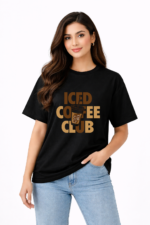 Iced Coffee Club Graphic T-Shirt – DTF Printed Coffee Lover Tee