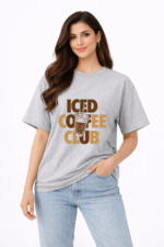 Iced Coffee Club Graphic T-Shirt – DTF Printed Coffee Lover Tee