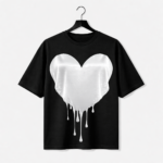 Dripping Heart Graphic T-Shirt – DTF Printed Streetwear Tee