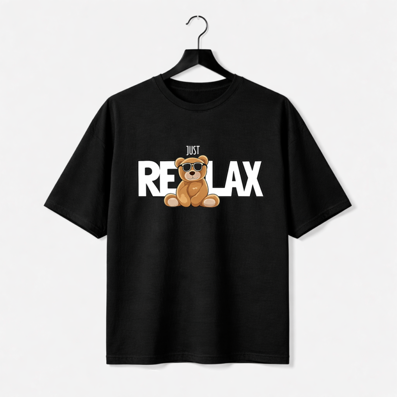 Just Relax Bear Graphic T-Shirt
