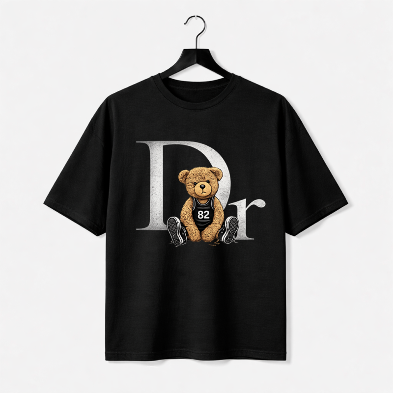 Dr Teddy Bear Graphic T-Shirt – DTF Printed Cute Designer Tee
