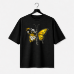 Butterfly Floral Graphic T-Shirt – DTF Printed Aesthetic Tee