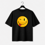 Winking Smiley Face Graphic T-Shirt – DTF Printed Fun Tee