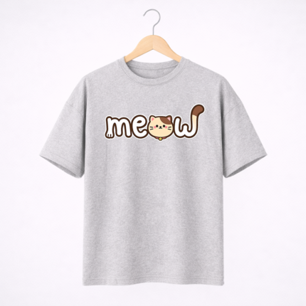 Meow Cat Graphic T-Shirt