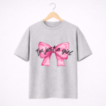 I’m Just a Girl Bow Graphic T-Shirt – DTF Printed Cute Tee
