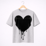 Dripping Heart Graphic T-Shirt – DTF Printed Streetwear Tee