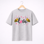 Love Bee Graphic T-Shirt – DTF Printed Cute Cartoon Tee