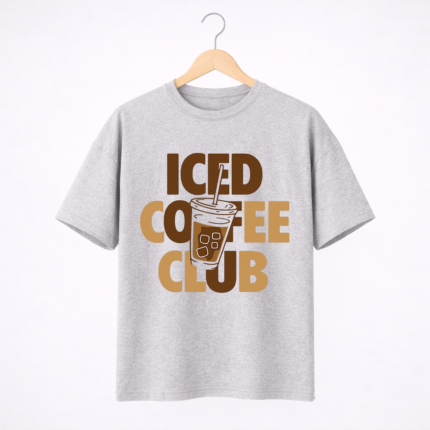 Iced Coffee Club Graphic T-Shirt – DTF Printed Coffee Lover Tee