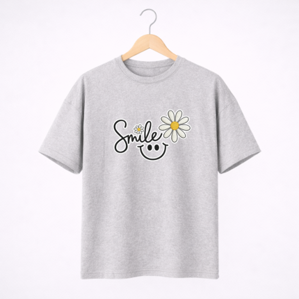 Smile Daisy T-Shirt – Cute Floral Positive Vibe Graphic Tee