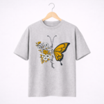 Butterfly Floral Graphic T-Shirt – DTF Printed Aesthetic Tee