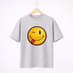 Winking Smiley Face Graphic T-Shirt – DTF Printed Fun Tee