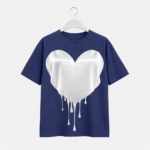 Dripping Heart Graphic T-Shirt – DTF Printed Streetwear Tee