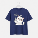 Don’t Kiss Me Cat Graphic T-Shirt – DTF Printed Cute Tee