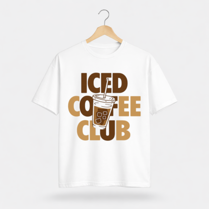 Iced Coffee Club Graphic T-Shirt – DTF Printed Coffee Lover Tee