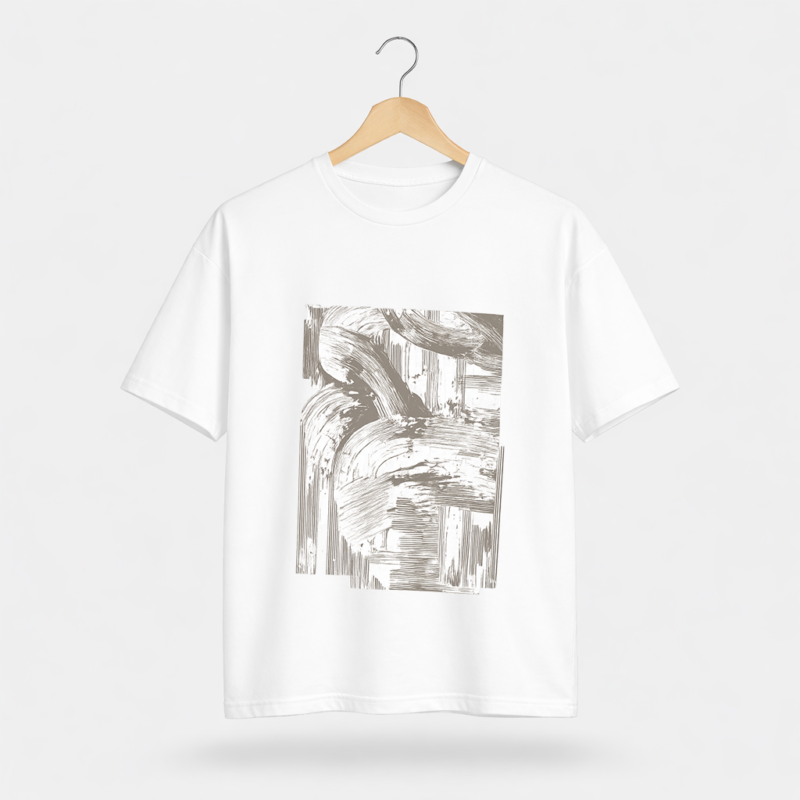 Abstract Brush Stroke T-Shirt – Minimal Artistic Graphic Tee