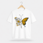 Butterfly Floral Graphic T-Shirt – DTF Printed Aesthetic Tee