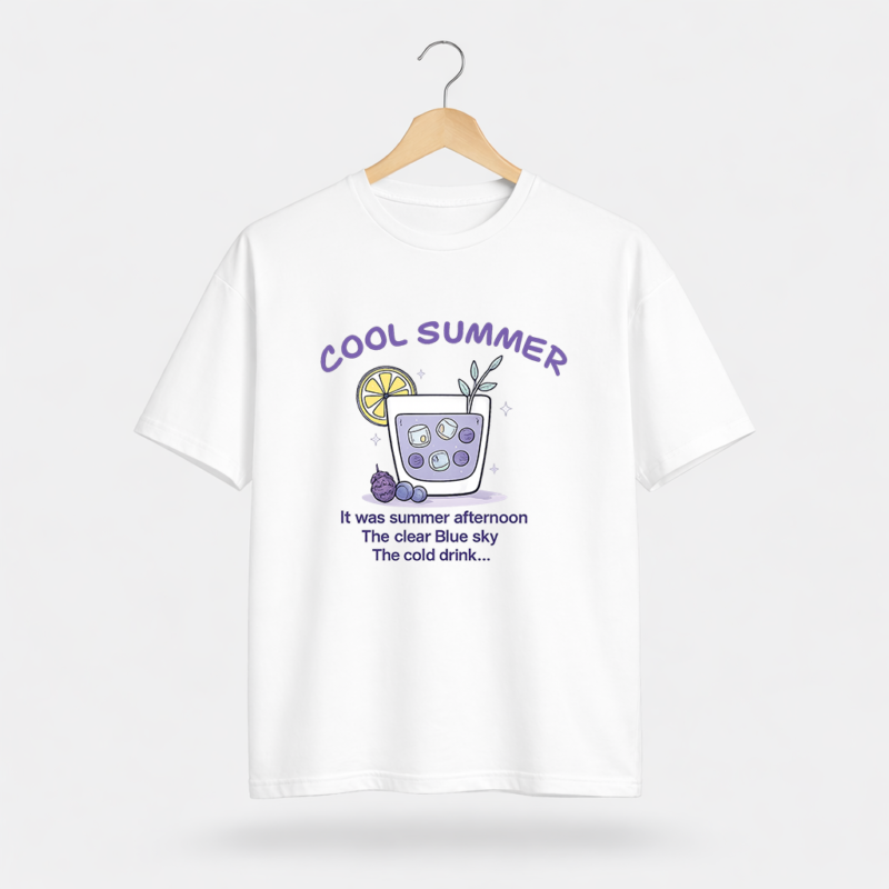Cool Summer Graphic T-Shirt – DTF Printed Aesthetic Tee