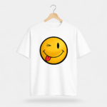 Winking Smiley Face Graphic T-Shirt – DTF Printed Fun Tee