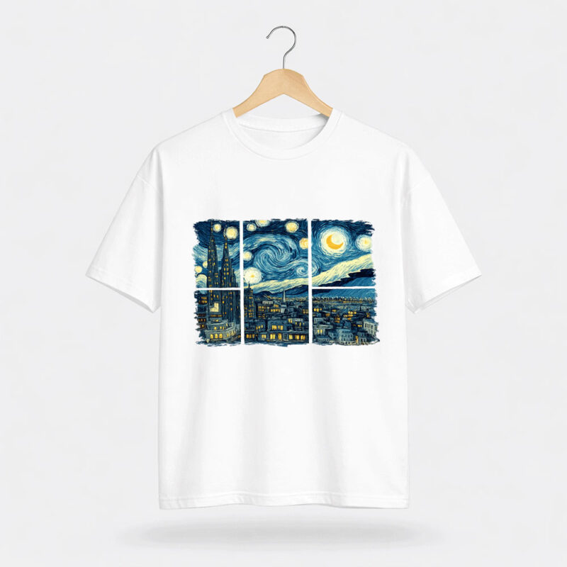 Starry Night Window T-Shirt