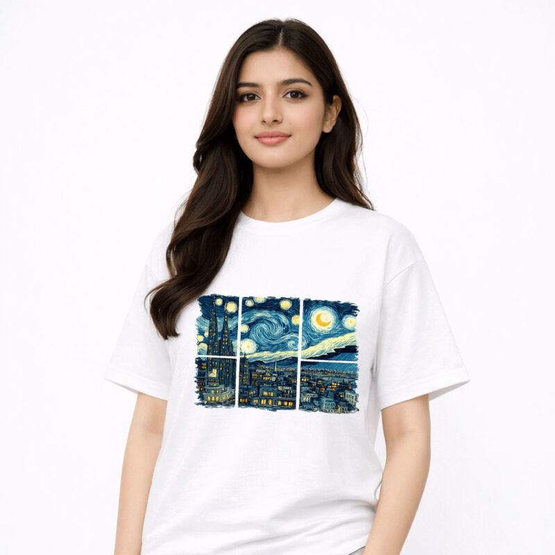 Starry Night Window T-Shirt