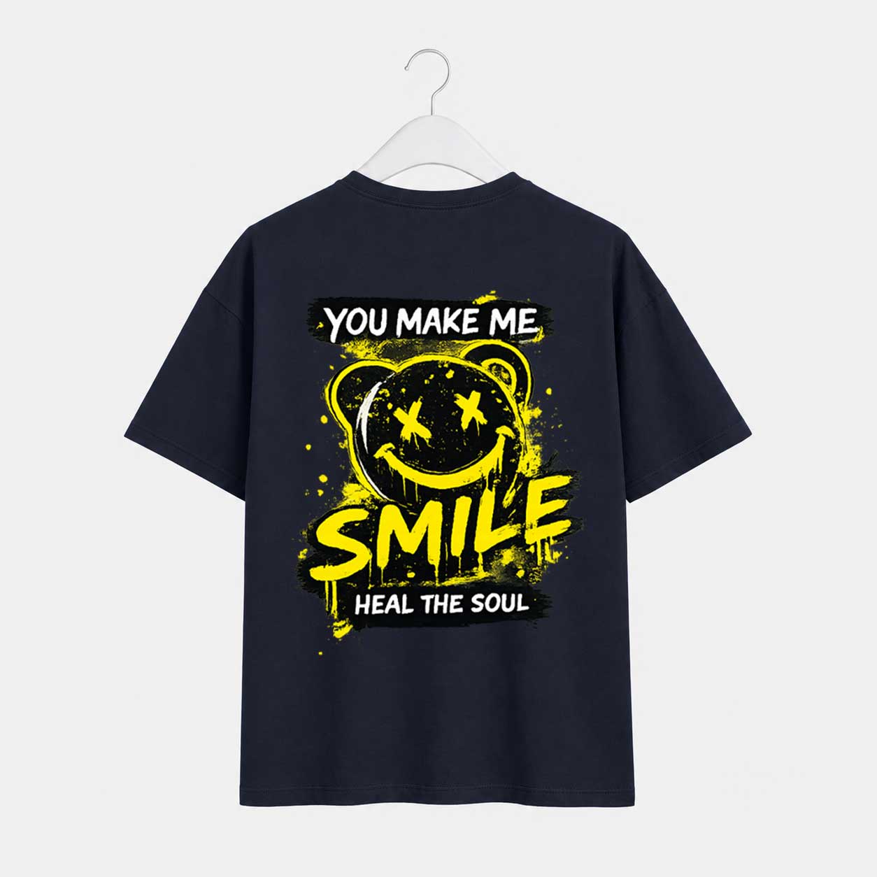 Final-Hanger-Navy-Mockup-1 You make me smile t-shirt