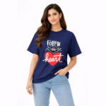 Follow Your Heart Typography Graphic T-Shirt for Women