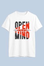 Open Your Mind Typography Graphic T-Shirt for Men - Image 6