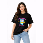 Just Hanging Around Cute Panda Graphic T-Shirt for Women