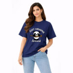 Just Hanging Around Cute Panda Graphic T-Shirt for Women