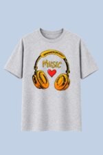 Love Music Headphones Graphic T-Shirt for Women - Image 6