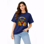 Love Music Headphones Graphic T-Shirt for Women