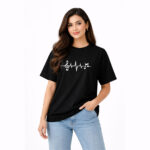 Music Frequency Graphic T-Shirt for Women
