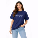 Music Frequency Graphic T-Shirt for Women
