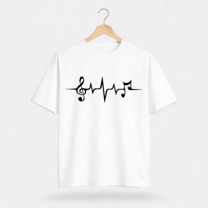 Music Frequency Graphic T-Shirt for Women