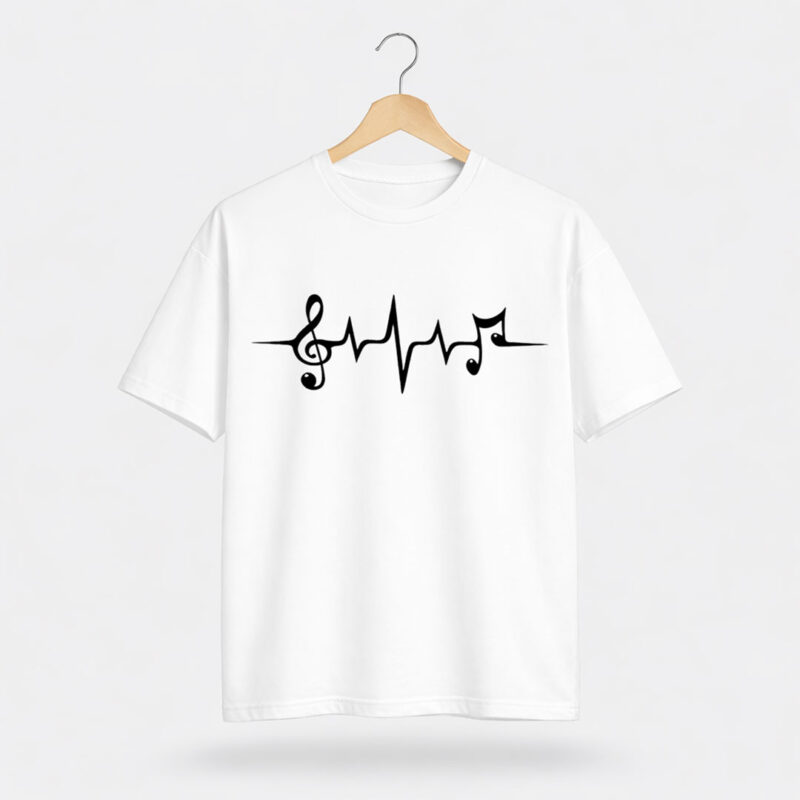 Music Frequency Graphic T-Shirt for Women