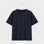 Plain Navy T-Shirt Drop Shoulder