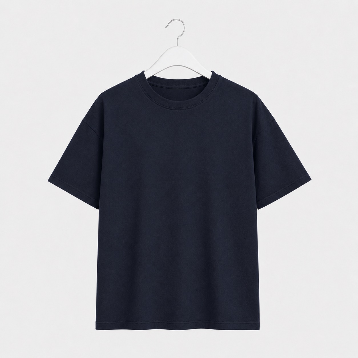 Navy T-Shirt Drop Shoulder (1) Plain Navy T-Shirt Drop Shoulder