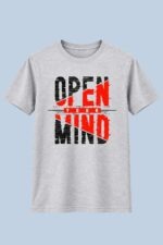 Open Your Mind Typography Graphic T-Shirt for Men - Image 2