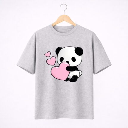 Cute Panda Heart T-Shirt