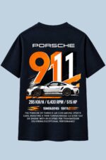 911 Sports Car Graphic Back Print T-Shirt for Men - Image 2