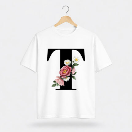 Minimal Floral Pocket Graphic T-Shirt