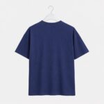 Plain Navy Cotton Tee Drop Shoulder