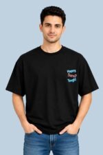 Happy Sure Tough Cute Bear Back Print T-Shirt for Men - Image 2