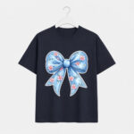Floral Blue Bow T-Shirt