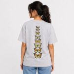 Golden Butterfly Back Print T-Shirt
