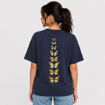 Golden Butterfly Back Print T-Shirt