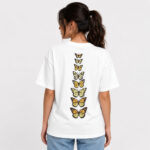 Golden Butterfly Back Print T-Shirt