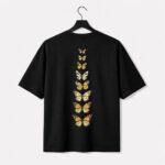 Golden Butterfly Back Print T-Shirt
