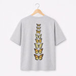 Golden Butterfly Back Print T-Shirt